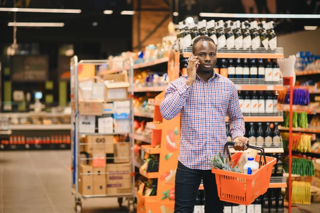 a man shops grocery import from the best wholesale food suppliers